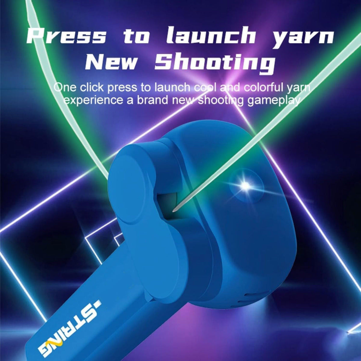 Rope Thruster Shooter Toy for Kids – Glow Rope Launcher with Propeller