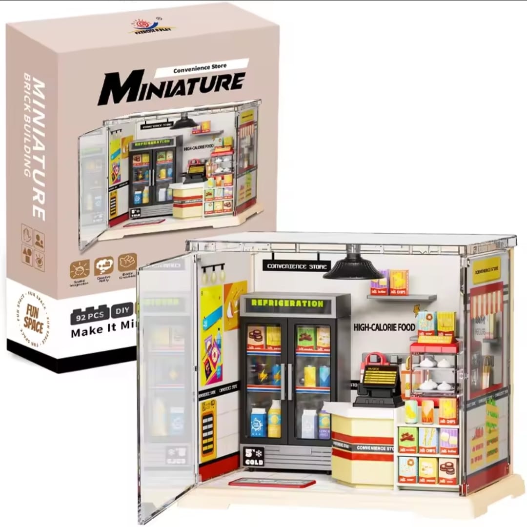 Miniature House Making Kit – DIY Handcrafted Dollhouse with LED Lights & Furniture