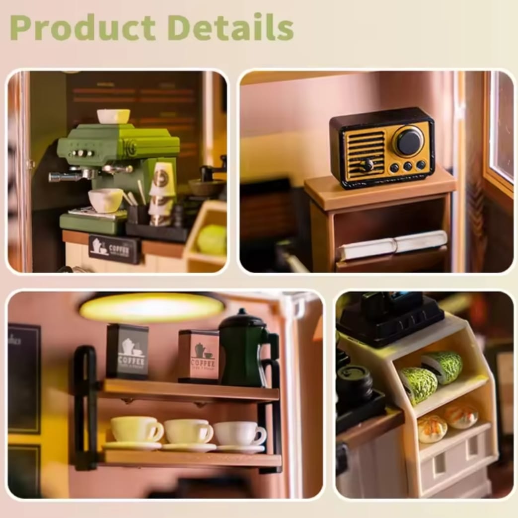 Miniature House Making Kit – DIY Handcrafted Dollhouse with LED Lights & Furniture