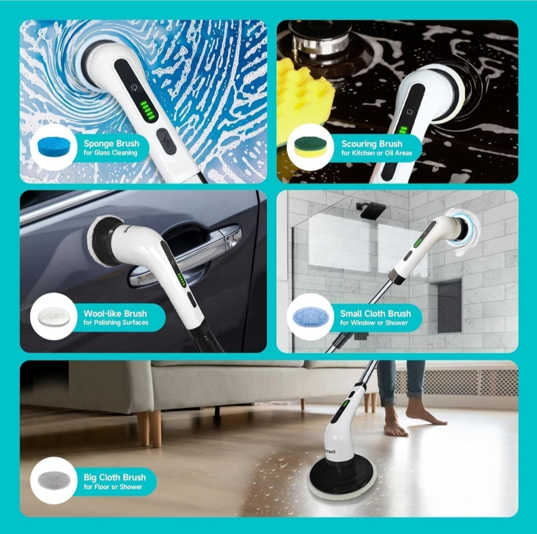 9-in-1 Electric Spin Scrubber – Cordless Power Cleaning Brush