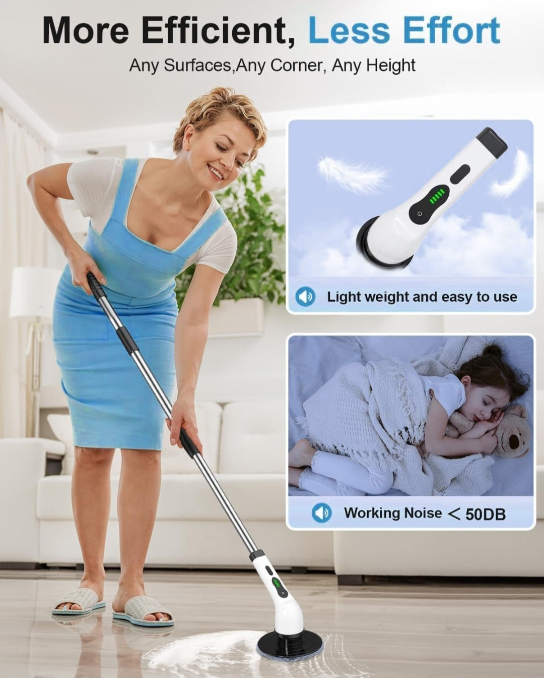 9-in-1 Electric Spin Scrubber – Cordless Power Cleaning Brush