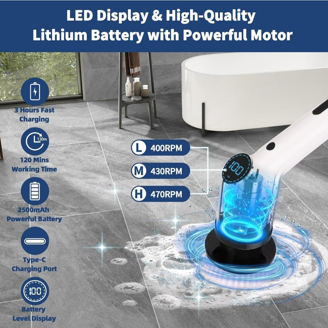 9-in-1 Electric Spin Scrubber – Cordless Power Cleaning Brush