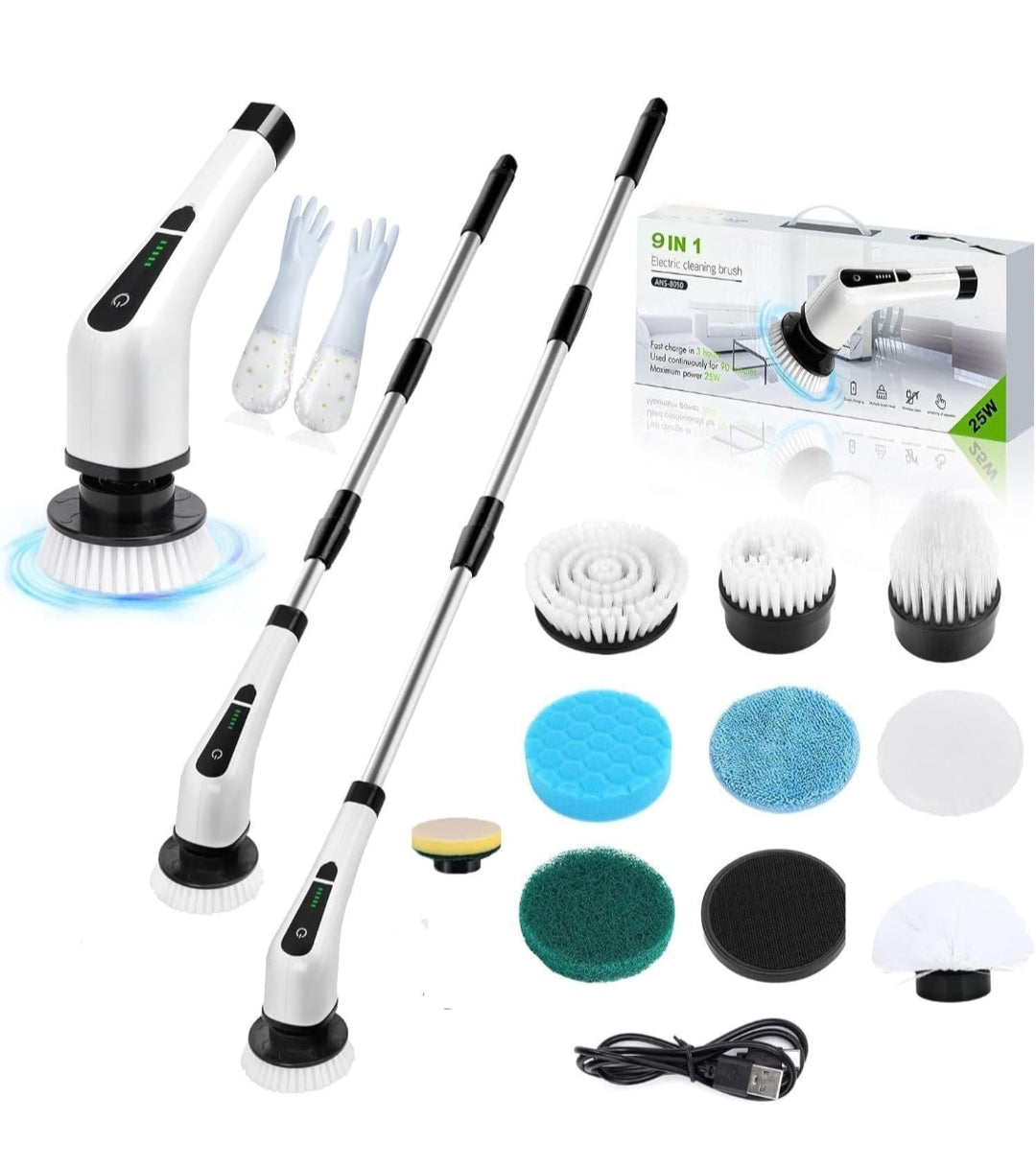 9-in-1 Electric Spin Scrubber – Cordless Power Cleaning Brush