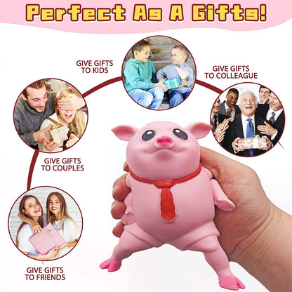 Cute Pink Pig Squishy Toy – Stress Relief & Sensory Fidget