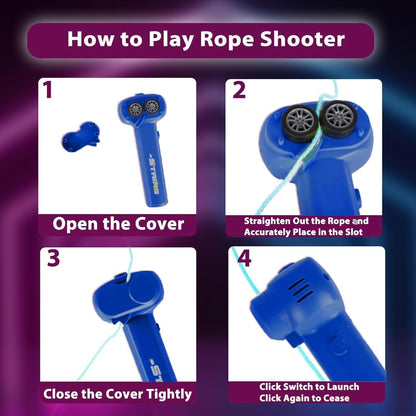 Rope Thruster Shooter Toy for Kids – Glow Rope Launcher with Propeller