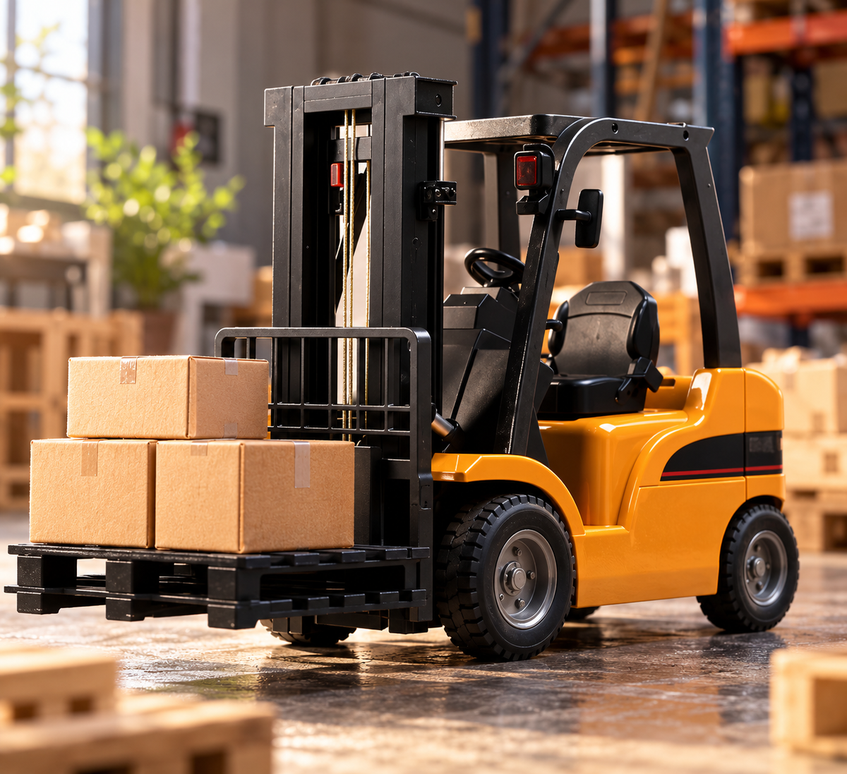 11-Channel RC Forklift Truck – 1:24 Scale Construction Toy with Lights & Sound