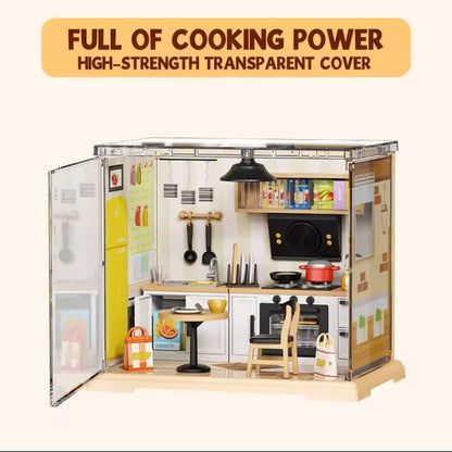 Miniature House Making Kit – DIY Handcrafted Dollhouse with LED Lights & Furniture