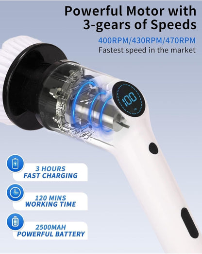 9-in-1 Electric Spin Scrubber – Cordless Power Cleaning Brush