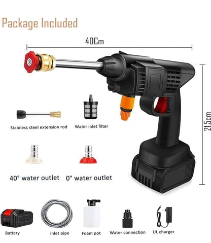 Cordless 48V Pressure Washer Gun – Portable Wireless Car & Bike Cleaner with 5M Hose