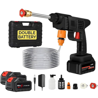 Cordless 48V Pressure Washer Gun – Portable Wireless Car & Bike Cleaner with 5M Hose